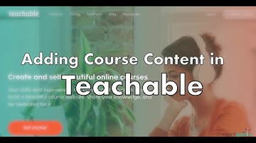 Adding Course Content in Teachable