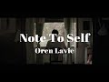 Miniature de la vidéo de la chanson Note To Self