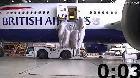 British Airways explains how the evacuation slide is displayed