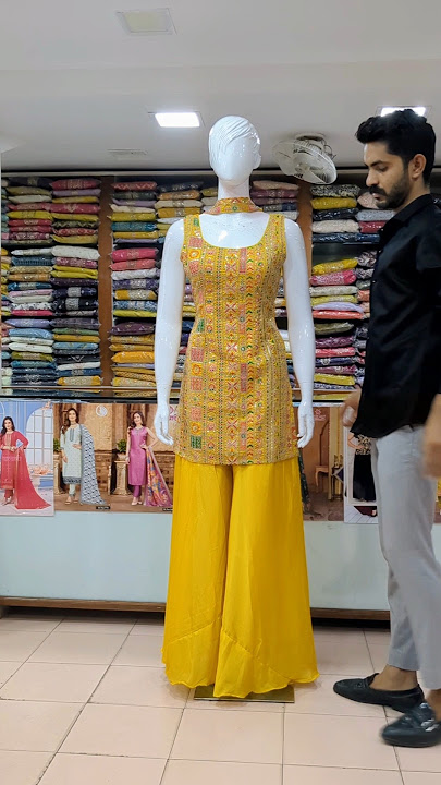 ✨👗haldi outfit ideas | haldi ceremony dress |haldi wear sharara suit design #YTSHORTS #SARARA #haldi
