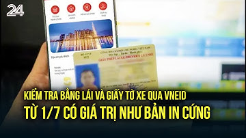 Kiểm tra bằng lái và giấy tờ xe qua VNeID từ 1/7 có giá trị như bản in cứng | VTV24