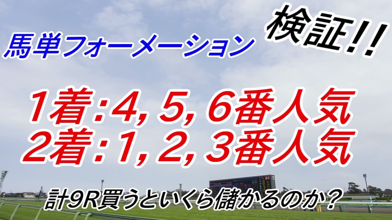 競馬検証 馬単フォーメーション２ Youtube