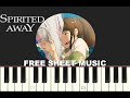 INOCHI NO NAMAE from Spirited Away, Ghibli, EASY Piano Tutorial with free Sheet Music (pdf)