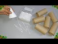 Beautiful Craft made from waste Empty rolls &amp; Cotton Ear Buds | DIY Best out waste craft idea