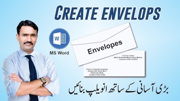 Learn MS Word : How to Design Envelops in MS Word in Urdu Hindi