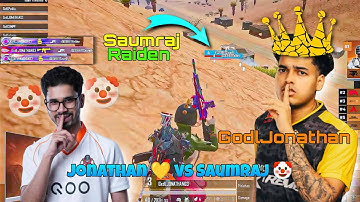 Godlike On Fire 🔥 Jonathan Vs 8bit Saumraj 🤡 Jonny 1v4 clutch #jonathangaming #saumraj