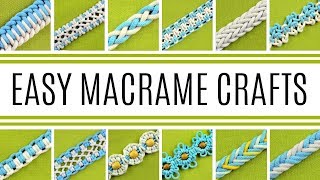 21 Easy Macrame Crafts, Knots, Patterns, Braids For Beginners & Beyond