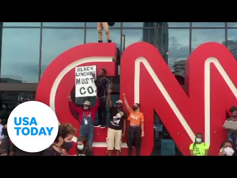 CNN building vandalized during Floyd protests | USA TODAY