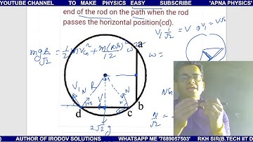 Average question of combined  Rotational Mechanics on Energy Conservation Concept by RKH Sir