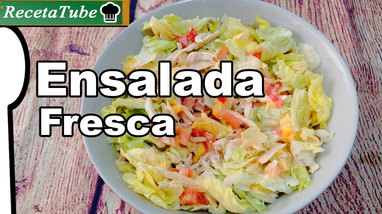 Ensalada Fresca de Lechuga, Pollo, Pimentón y Tomate Receta para el Dia de  la Madre 2021 - YouTube