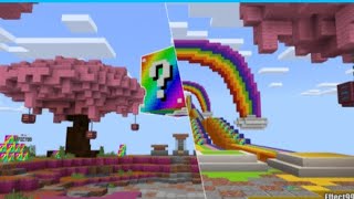playing rainbow lucky block map #download the minemap app# and enjoy the map# screenshot 3