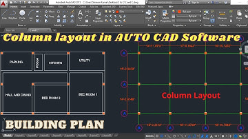 Column layout in auto cad software | Building plans | software | online | civil engineering |Cad |