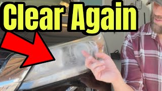 How To Clean Foggy Headlights! Step-by-step