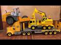 xe cẩu, xe tải, máy xúc, xe đầu kéo đồ chơi, vận chuyển máy xúc, xe tải
