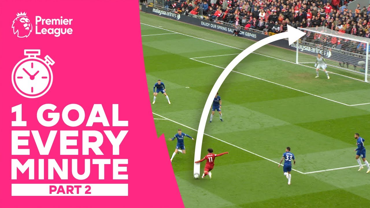 1 AMAZING goal scored from EVERY MINUTE | Premier League | Part 2