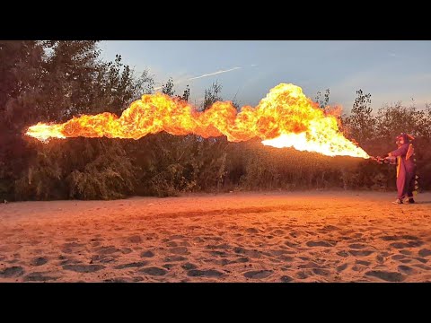 Мощный самодельный ручной огнемёт | powerful hand flamethrower