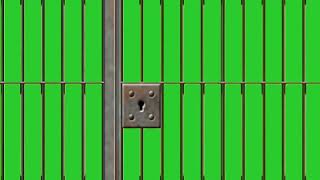 Jail door green screen 1080p
