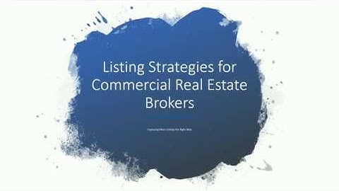 Listing Checklist for Commercial Real Estate Agents