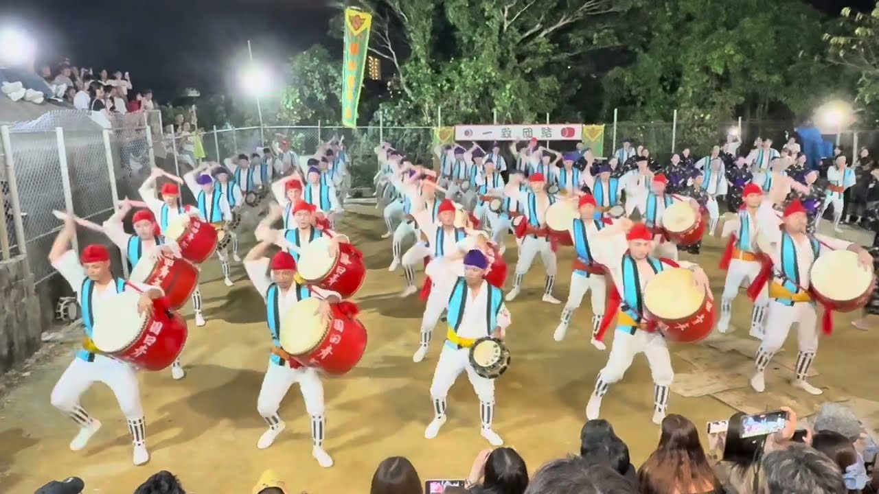 2025 園田青年会 旧盆最終日ウークイ村廻り・エイサー道じゅねー後園田公民館での演舞