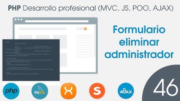 🐘 CURSO de PHP MVC POO MySQL - 46 Formulario eliminar administrador