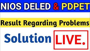 Nios deled , bridge course result regarding problem sloution || Nios Live