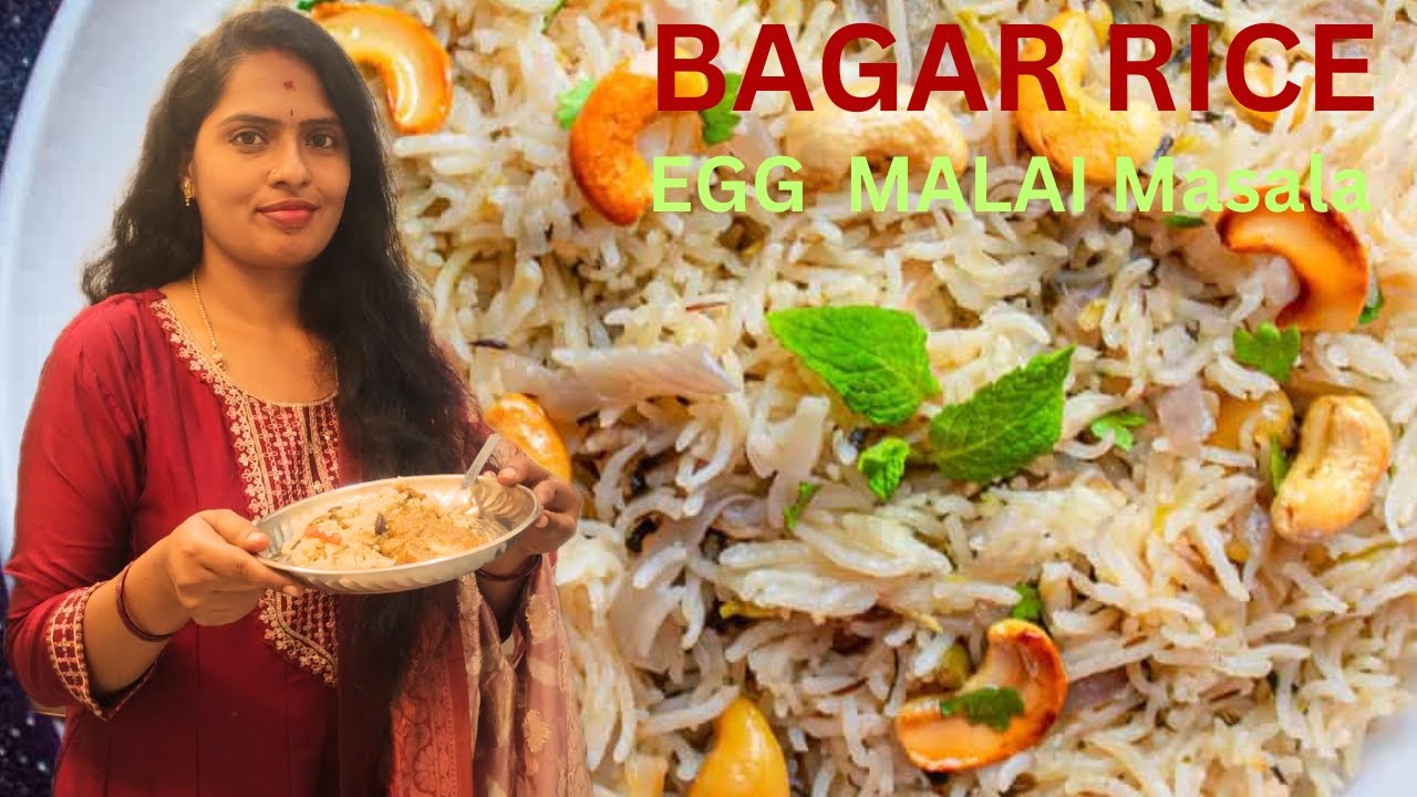 How to make BAGARA RICE AND EGG MALAI MASALA | andhra style - YouTube
