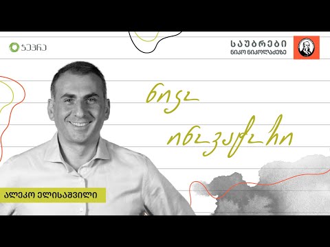 \"ნიკო ინოვატორი\" - საუბრები ნიკო ნიკოლაძეზე - ალეკო ელისაშვილი