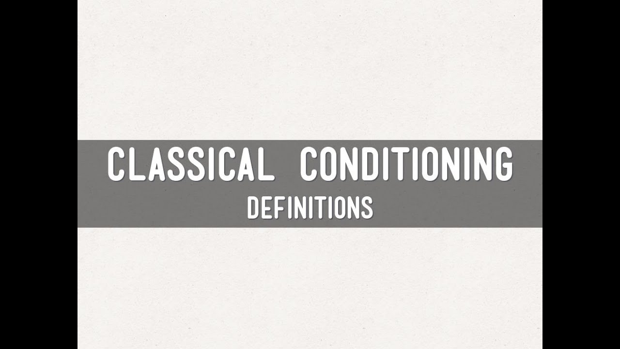 classical conditioning example YouTube