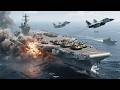 The world is shocked: Russian Sukhoi Su-57 pilot destroys US aircraft carrier carrying 500 tanks.