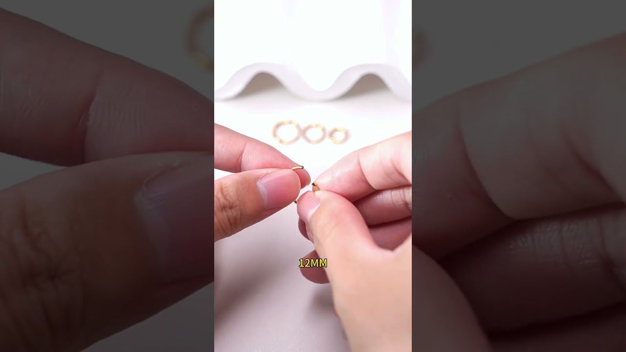 Gold single band nose ring in four sizes 