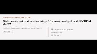 Global seamless tidal simulation using a 3D unstructured-grid model (SCHISM v5.10.0) | RTCL.TV