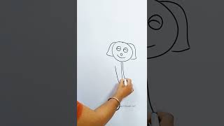 New Dog Drawing 🐶 | Easy Step by Step Dog Drawing for Beginners #shorts #art #shortsfeed