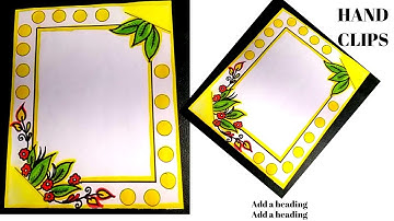 Border and corner design for students project khata.// Practical khata design.// border designs |