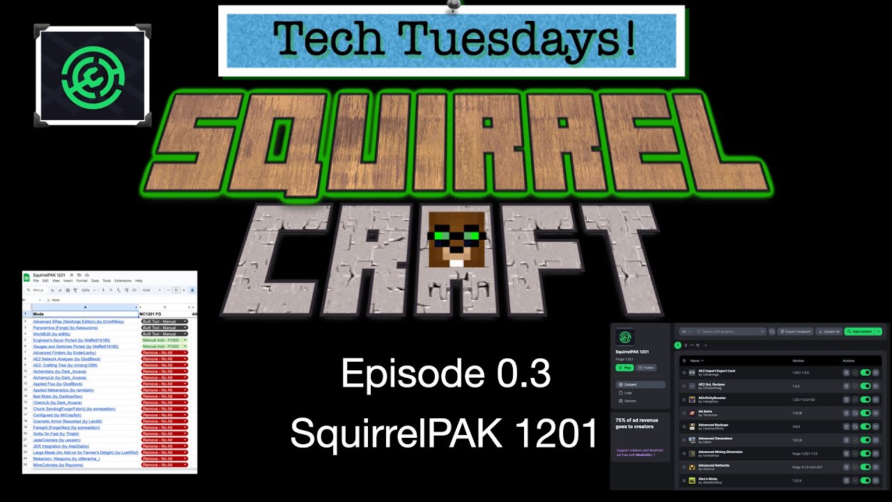 SquirrelCraft Tech Tuesdays: Episode 0.3 - SquirrelPAK 1201 - YouTube