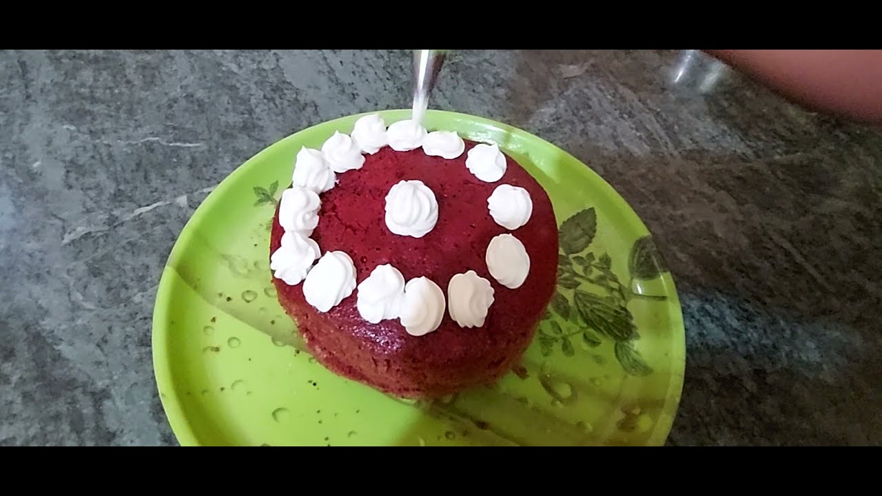 homemade red velvet cake in tamil / without oven / beatroot cake