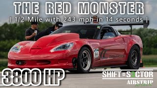 3800HP TWIN TURBO Malone Racing Corvette | BRUTAL DRAGY TIMES from 0-395 km/h!