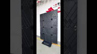 Four-fold die-cast aluminum LED poster cabinet, 1280×1920 mm.