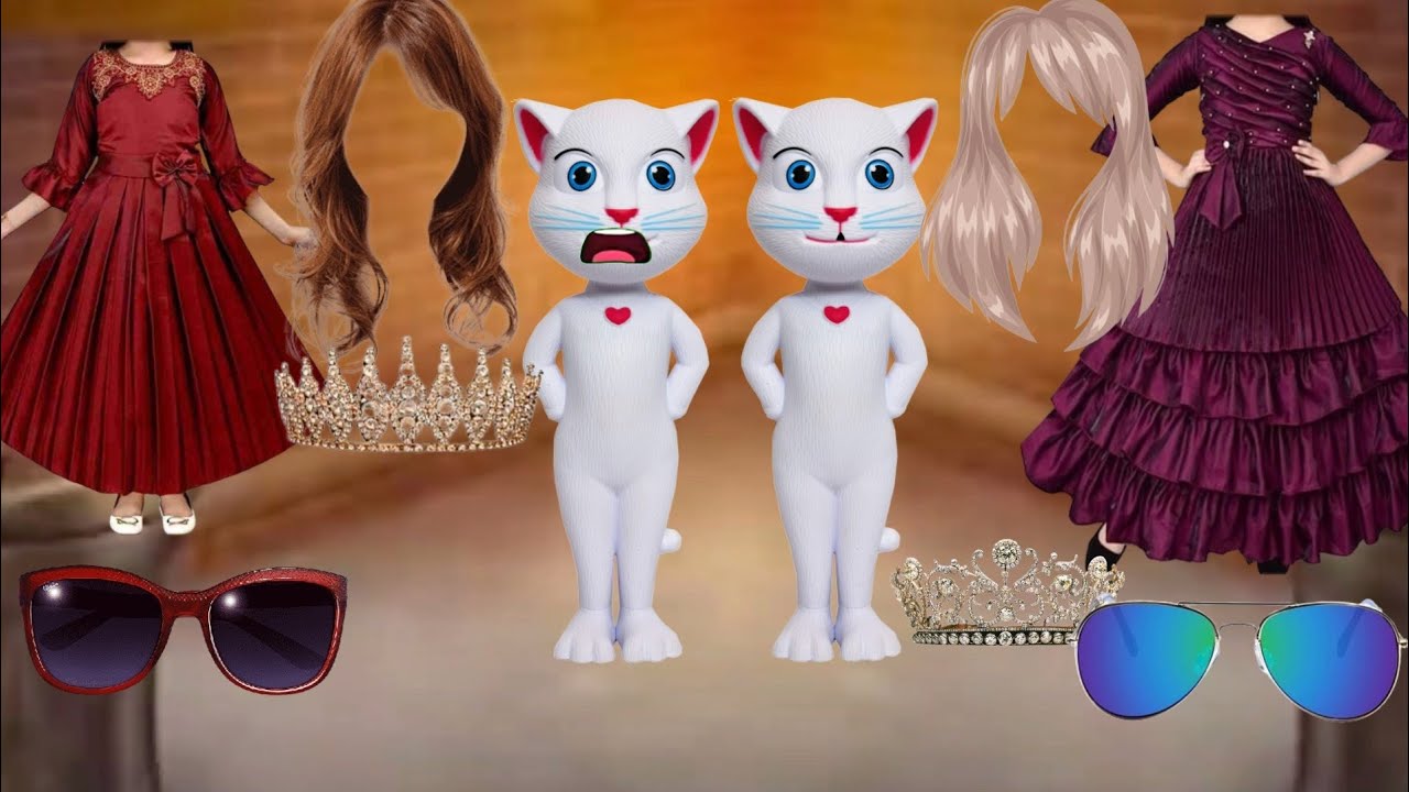 Two talking tom billu & billa dulha dulhan bridal makeup💄👄👰‍♂️💅 funny comedy video | (ch10)