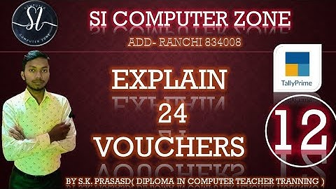 24 Predefine vouchers in Tally Prime by S.K.Prasad @sicomputerzone
