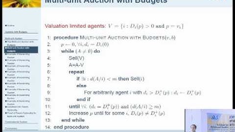 Single Valued Combinatorial Auctions with Budgets - Stefano Leonardi