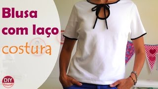 Blusa com laço no decote (gola laço) – parte 2: COSTURA