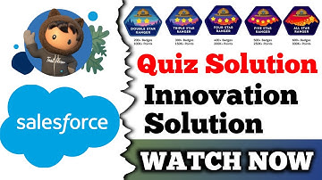 Innovation Solution | Salesforce Trailhead | Quiz Solution