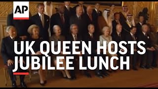 UK QUEEN HOSTS JUBILEE LUNCH FOR SOVEREIGN MONARCHS