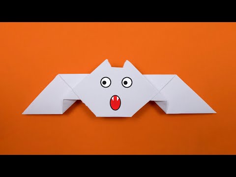 Origami: the bat. How to make a bat out of A4 paper without glue and without scissors - easy origami