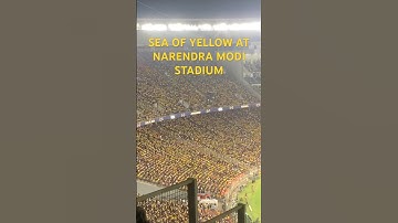 Dhoni and csk fan power- sea of yellow at narendra modi stadium #csk #dhoni #chennaisuperkings #ipl