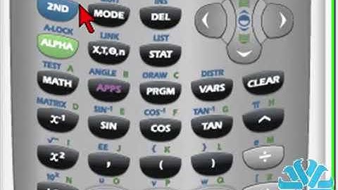 TI 83 84 Series 2nd Function Key