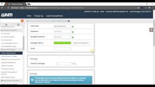 How to create a cPanel account in WHM
