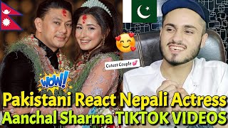 Pakistani React Nepali Actress Aanchal Sharma Trending TIKTOK VIDEOS | Rk ReActions