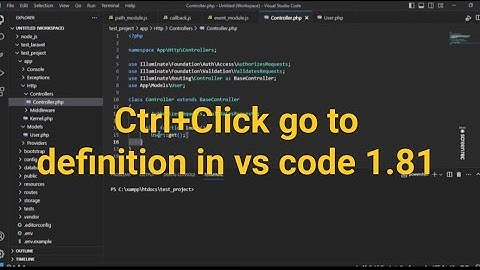 Ctrl+click go to definition not working  on vs coder version 1.81???