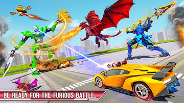 Police Dragon Robot Car War | Robot War Games | Android iOS Gameplay